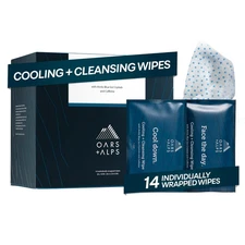 Oars + Alps Face and Body Wipes, Refreshes and Cleans Skin with Aloe Vera and