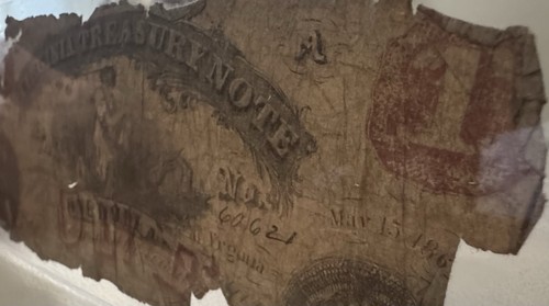 1862 Civil War Era Virginia Treasury Currency Note $1 Dollar A - Well Circulated - Picture 7 of 9
