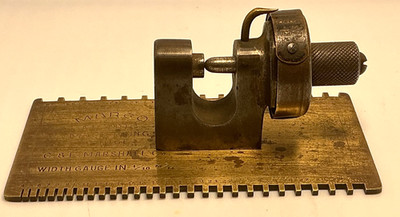 VINTAGE MARCO METRIC MAINSPRING WINDER GAUGE MARSHALL BRASS & METAL WATCHMAKER