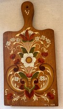 VTG 1982 Handmade Signed Vern Rosemaling Decorative Cutting Board Fall Colors