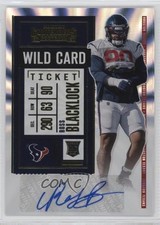 2020 Panini Contenders Rookie Wild Card Ticket Ross Blacklock #165 Auto 08z4. rookie card picture