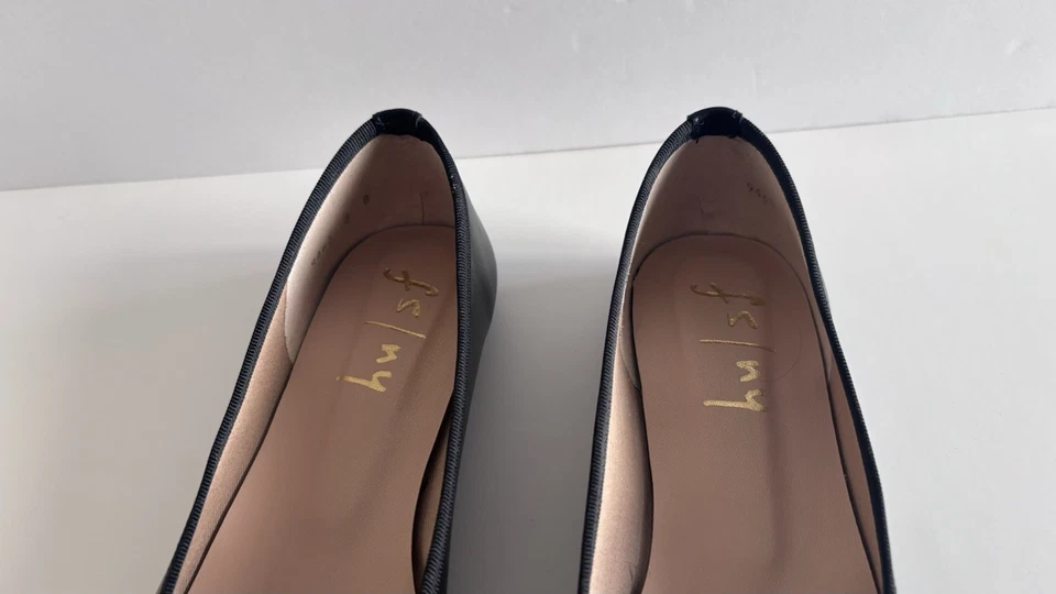 French Sole NY Index - Black Leather ClassicCap Toe Flats - Image 3 of 4