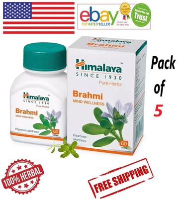 5X BRAHMI Himalaya 60 Tabs Each With Long Expiry & Free Shipping