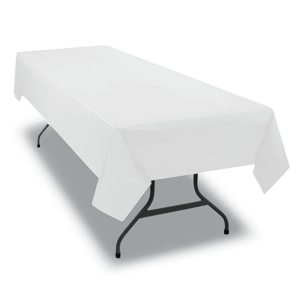 Tablemate 549WH Plastic 54" x 108" Table Set Rectangular Table Cover (6/PK) New
