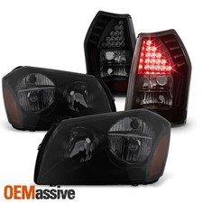 Pair Black Smoked Fits 2005-2007 Dodge Magnum Headlights Led Tail Brake Lamps Pair Black Smoked Fits 2005-2007 Dodge Magnum Headlights Led Tail Brake Lamps