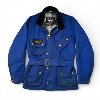 Rare Barbour international A7 Brass Cobalt Blue Waxed Jacket Men s M