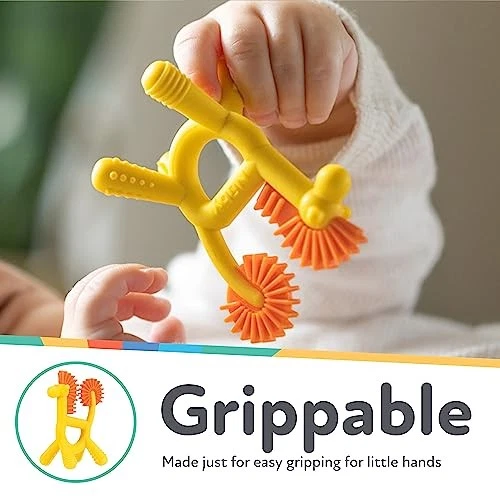 Nuby Geo Zoo Giraffe Teether BPA Free Soft Silicone Baby Soothing Toy 3 Months - Image 3 of 4