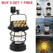 Solar LED Lantern Hanging Light Yard Patio Garden Decor Lamp Waterproof Outdoor