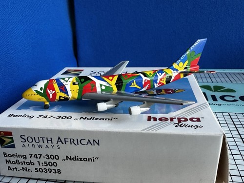 Herpa Wings South African Airways Boeing 747-300 "Ndizani" 1:500 503938