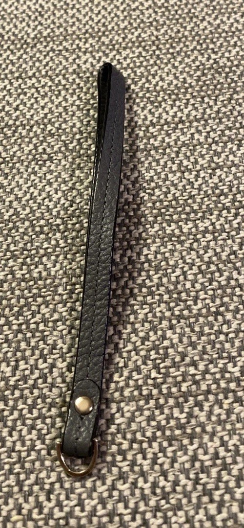 Kate Spade  Replacement Gray Leather  Wristlet Strap Zipper PullFor Wallet 6.75”