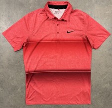 Nike Golf Standard Fit Dri-fit Polo Shirt Men's Red Pink Medium