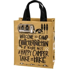 Double Sided Daily Shopping Tote Bag | If You're Not A Camper Take A Hike | NEW