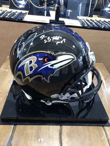 Ray Lewis Autographed on-field Baltimore Ravens NFL Helmet - Picture 2 of 14
