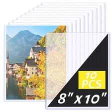 10 PCS Rigid Postcard Sleeves Clear Sheet Protectors Waterproof 8x10 Inch
