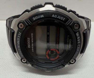 Casio Wave Ceptor Illuminator Watch Pre Owned Not Working Currently 
