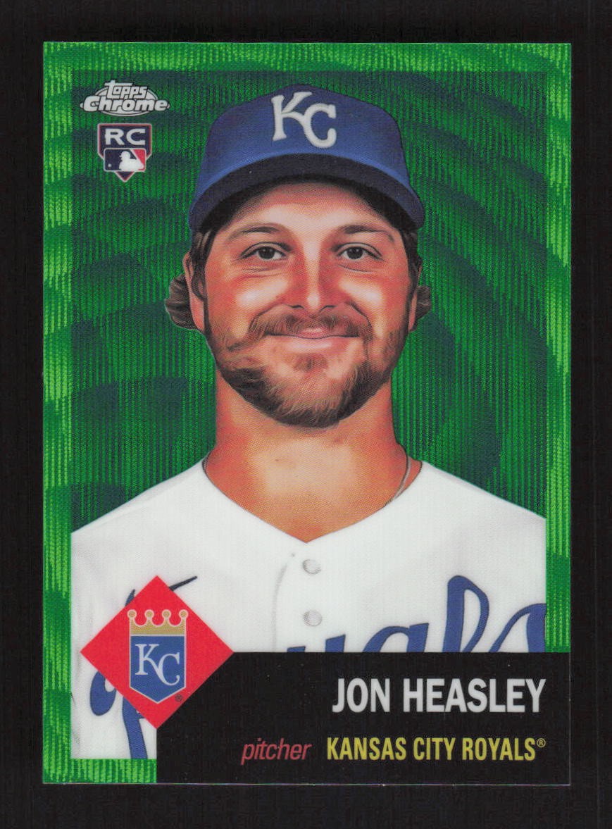 Jon Heasley 2022 Topps Chrome Platinum Anniversary Green Wave #/99 Rookie #266