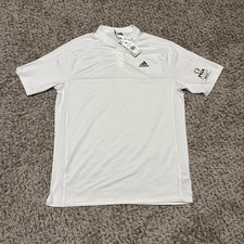 Adidas Golf Polo Shirt Sport Collar Mens Medium White New With Tags
