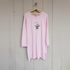 Vintage Disney Pooh When Piglets Fly Cotton Nightgown Pink 90s L/XL