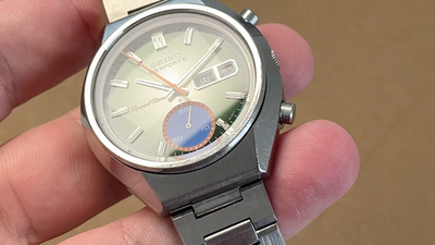 Vintage 1973 Seiko 6139-8040 Speed-Timer Green Sunburst Dial