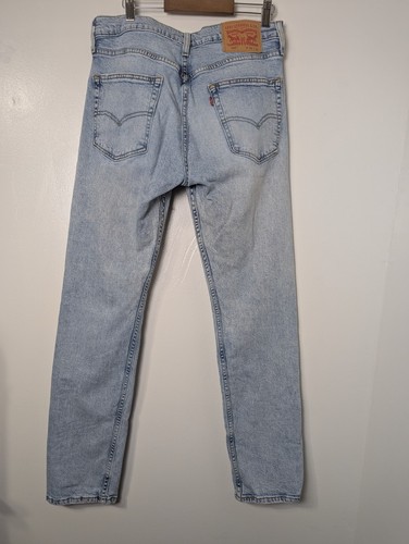 Levis 502 Mens Jeans 32x32 Blue Denim Straight Leg Light Wash Regular Fit - Picture 3 of 8