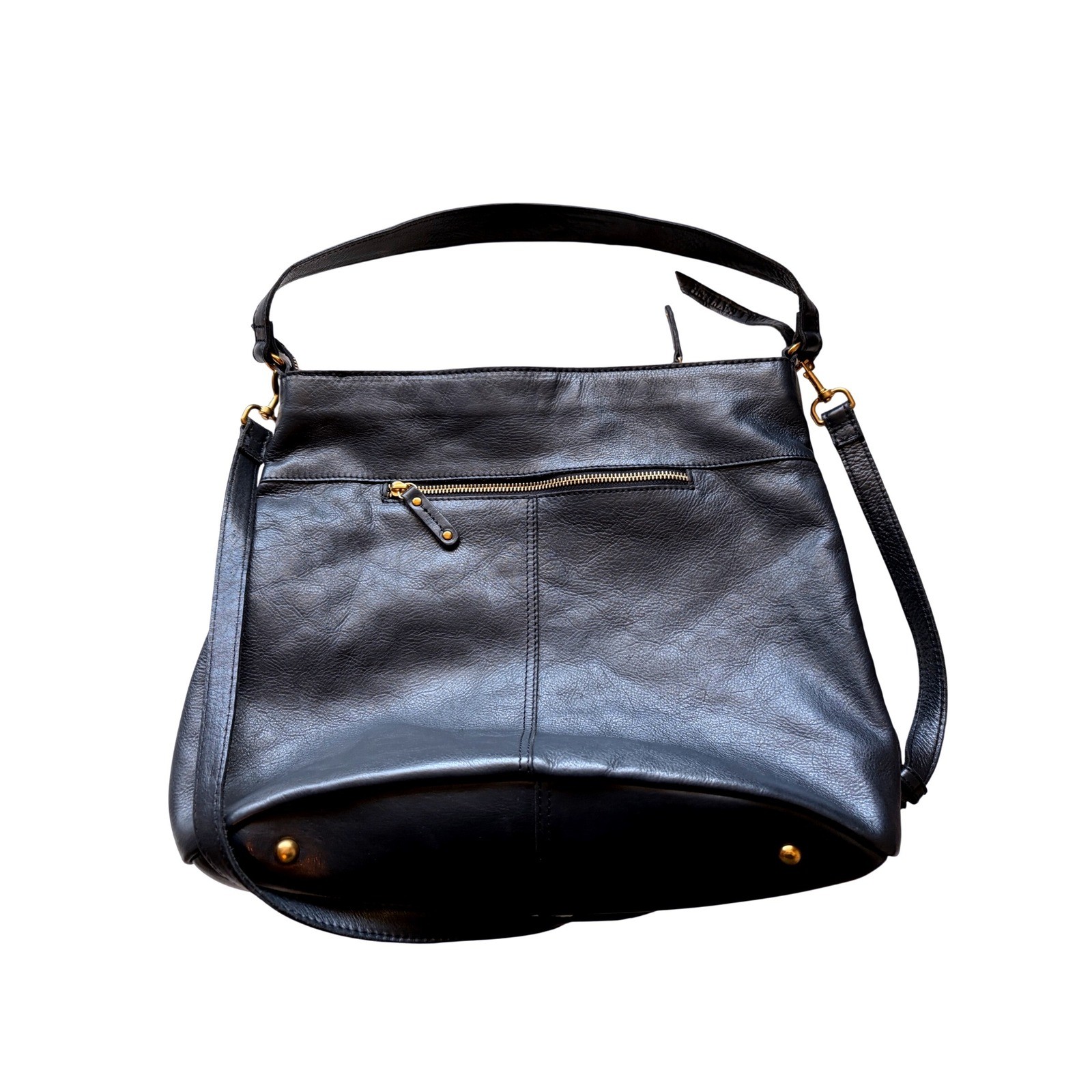 American Leather Co Black Patchwork Whipstitch Le… - image 2