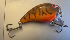Vintage pre Pradco Square Bill BrnCraw/Orange Belly Unfished 2"