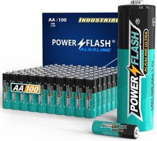 AA Batteries with Fresh Date - 100 Count Industrial Pack - Ultra Long-Lasting Tr
