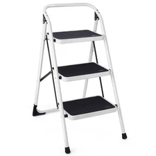 3 Step Lightweight Ladder HD Platform Foldable Stool 330lbs