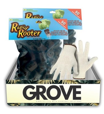 Grove 2X General Hydroponics Rapid Rooter Seed Starting Grow Plugs Bundle Work