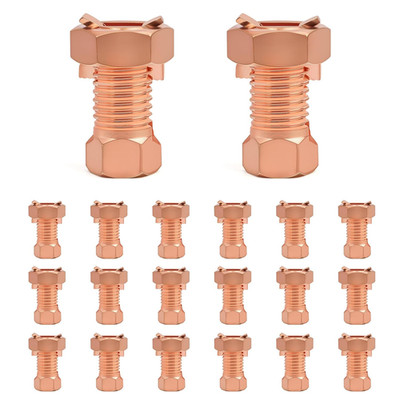Electric Fence Split Bolt Connectors - High Strength Brass Ground Clamp for Grou