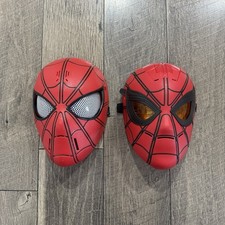 Lot of 2 MARVEL Spider-Man Glow FX Electronic Masks Light-Up Eyes w/ Voicebox