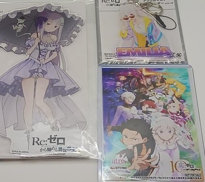 Emilia Puck Acrylic Stand Card Re:ZERO Starting Life in Another World Bundle Lot