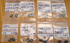 Natural Onyx With Silver Strip Cushion Shape 12x10 Signet Pair 6.1 To 6.2 Carat