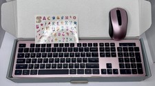 wireless keyboard and mouse combo Pink
