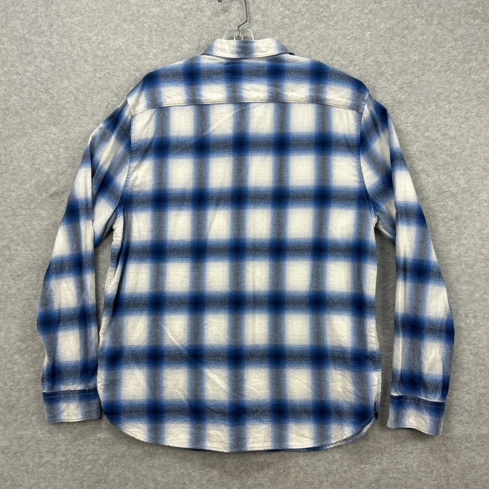 Camisa de Franela True Grit Grande Azul a Cuadros Vaquero Occidental Heritage Montaña Resistente Foto 3 de 4