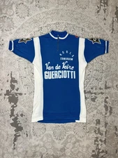 Vintage Retro Castelli Van de Veire Guerciotti Cycling Jersey Zomergem Sz 2