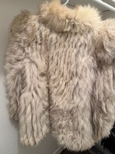 Vintage Blue Fox Fur Coat Finland Genuine Fur...