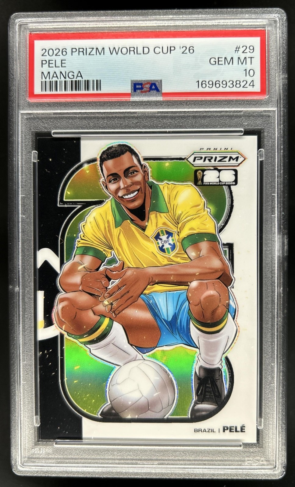 2026 Panini Prizm World Cup Pele Manga SSP #29 Brazil PSA 10 GEM MINT (24) view 1