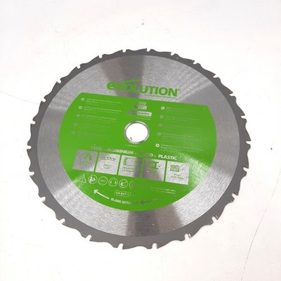 Evolution Power Tools Sägeblatt Gehrungssägen F255TCT 24T Fury Multi Material Ei