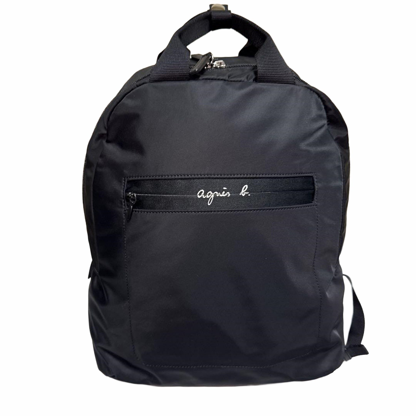 agnes b nylon backpack A4 compatible double zippe… - image 1