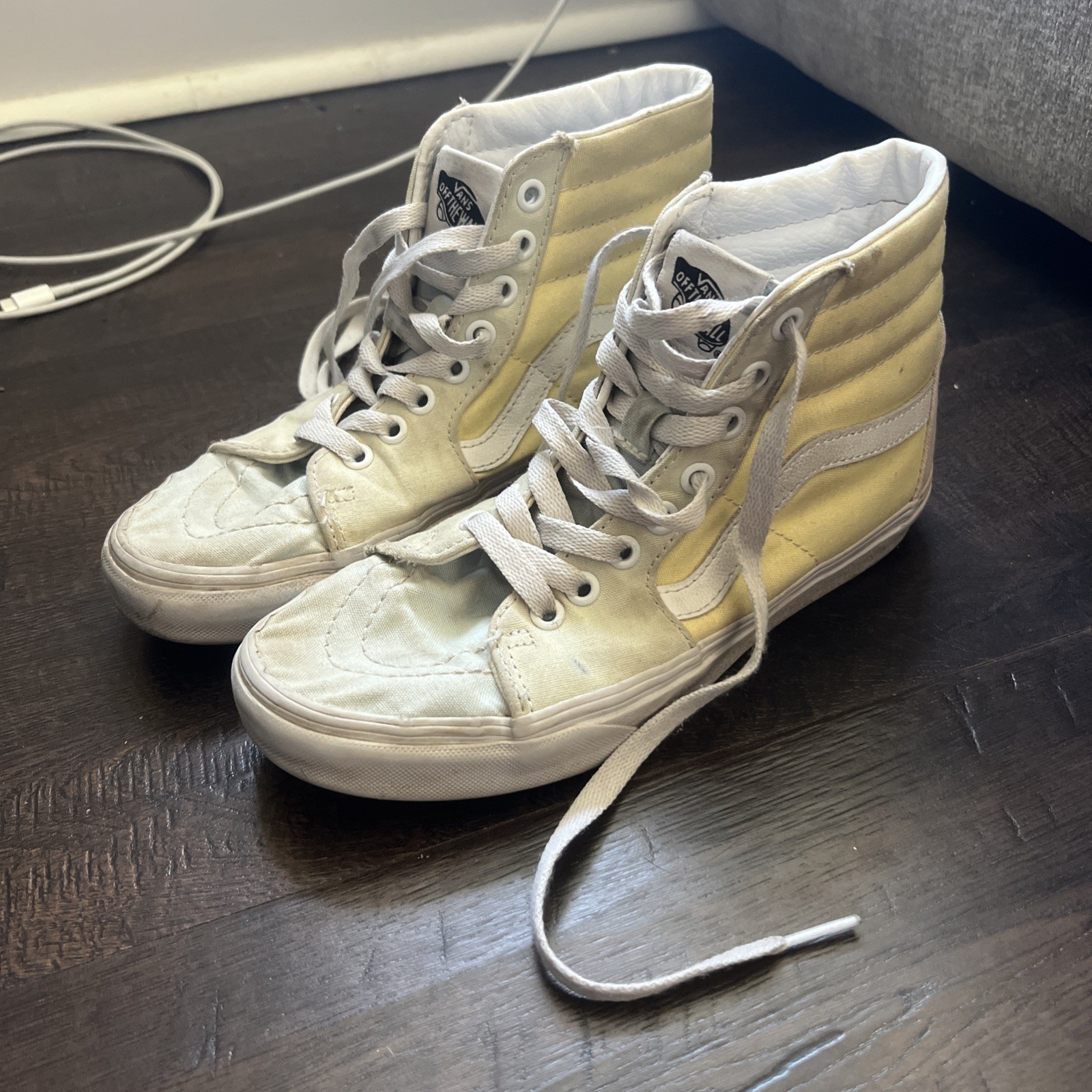 SAOLA Sneakers alte Vans giallo rosa hi top comode stringate donna 6 5