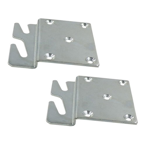 2 Pcs Universal Wood Bed Headboard Brackets, Silvery Adjustable Bed Rail Hook...
