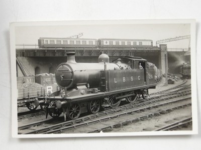 Dampflok LBSC 25 Eisenbahn Zug Brücke Waggons um 1910 Vintage Foto um 1940 Druck