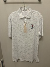 NWT Peter Millar M Polo Pinehurst 124th US Open 5 O  Clock In Fiji Print Golf