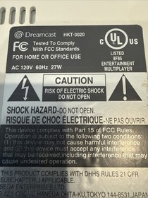 Sega Dreamcast Console - Untested. With 2 Controllers. *PARTS* No Cords Read.