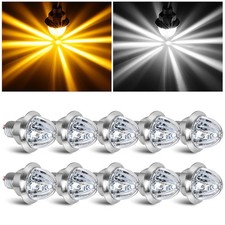 Mini Watermelon Amber Turn Signal Marker Lights 10PCS 3/4 Inch Dual Revolution