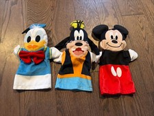 Lot Of 3 Melissa  Doug Hand Puppets Disney Mickey Mouse, Goofy, Donald Duck