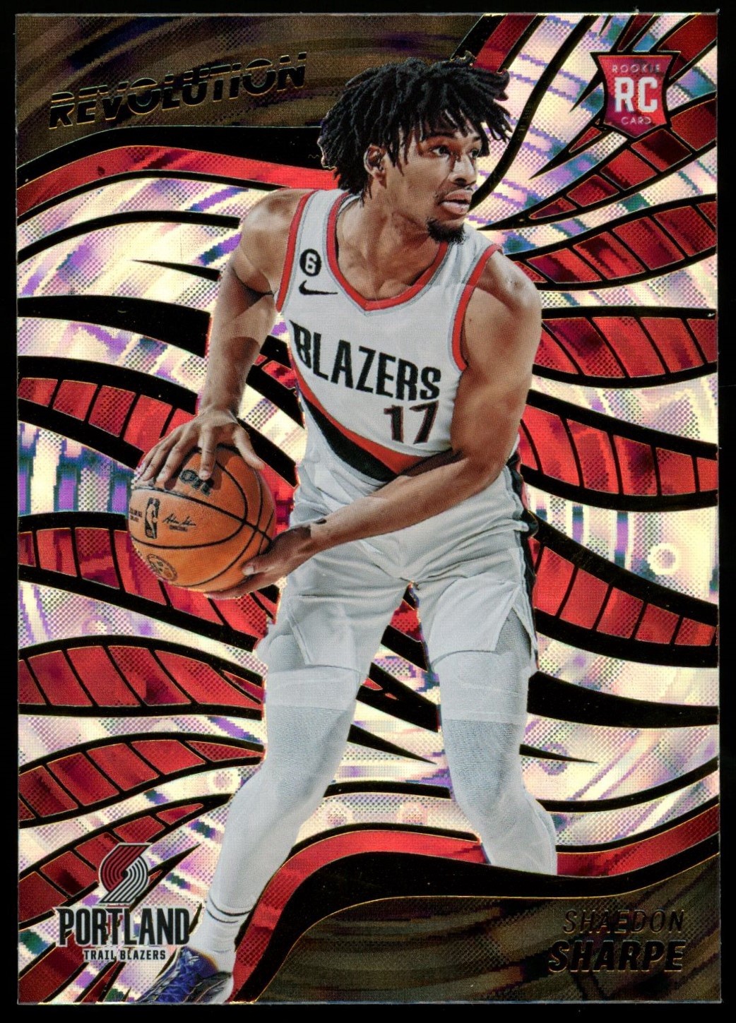 Shaedon Sharpe 2022-23 Panini Revolution #127 RC Rookie Blazers FRACTAL
