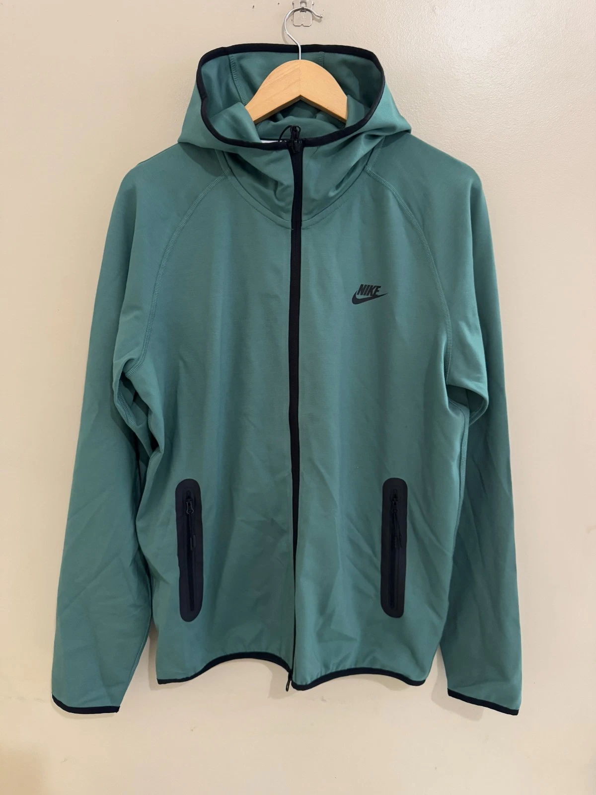 Nike Tech Lightweight Knit Full-Zip Hoodie Green Men Size L FD4501-361 $125 NEW