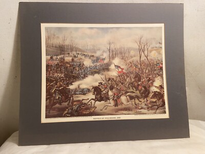 Antique LithoGraph On Paper19''x16''Battle Of Pea Ridge.see9pix4details.MAKE OFFER